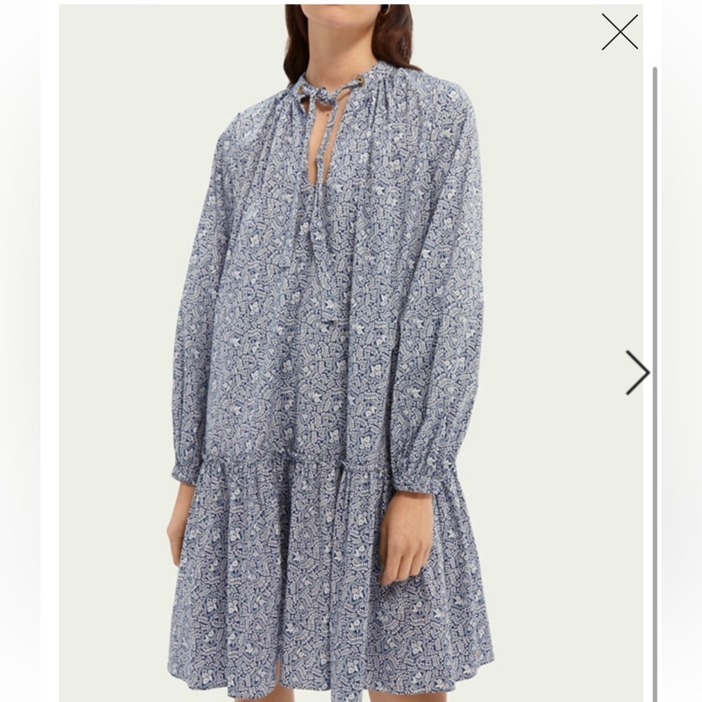 Scotch and soda puffed sleeve dress size small